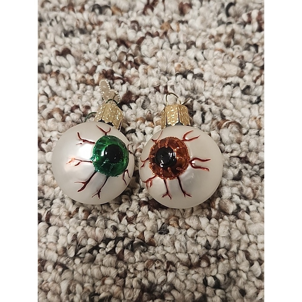Old World Ornaments Lot Of 2 Evil Eyes